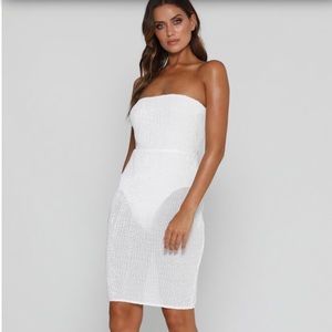 Brand New sequin white dress!